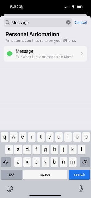 Create automation search page