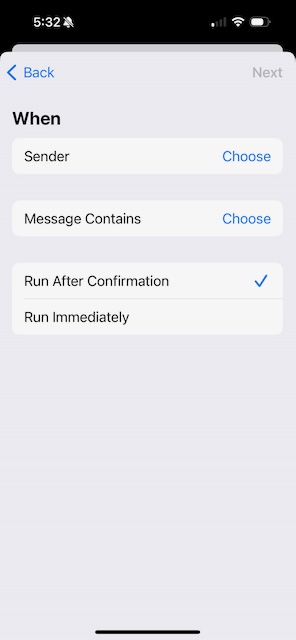Automation When screen